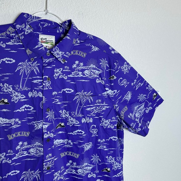 reyn spooner Other - Reyn Spooner Colorado Rockies MLB Performance Shirt Mens XL Purple Tropical NWT